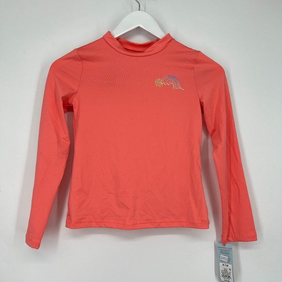 Cat & Jack Other - Cat & Jack Girls' Long Sleeve Swimwear Sunny Wave Rash Guard Top Pink M(7/8) NWT